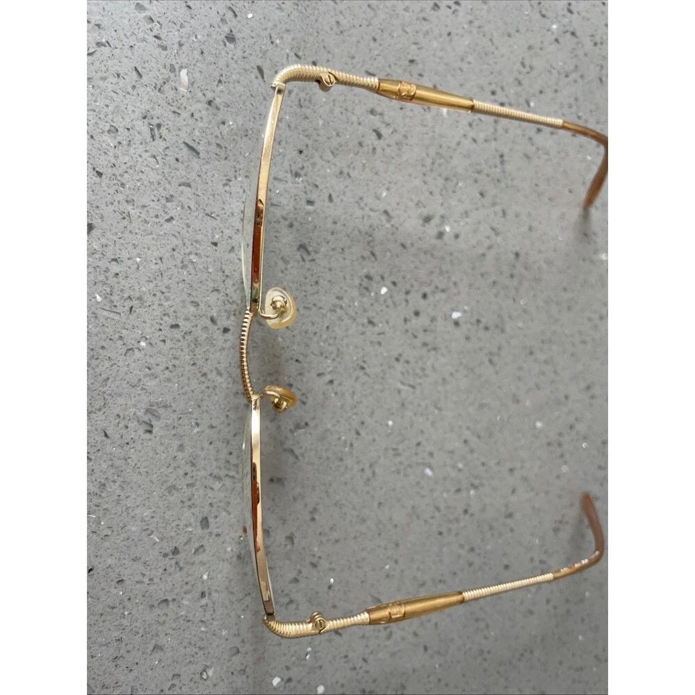 CHRISTIAN DIOR Eyeglasses Frames ONLY 49-19 01x2 Half Rim gold